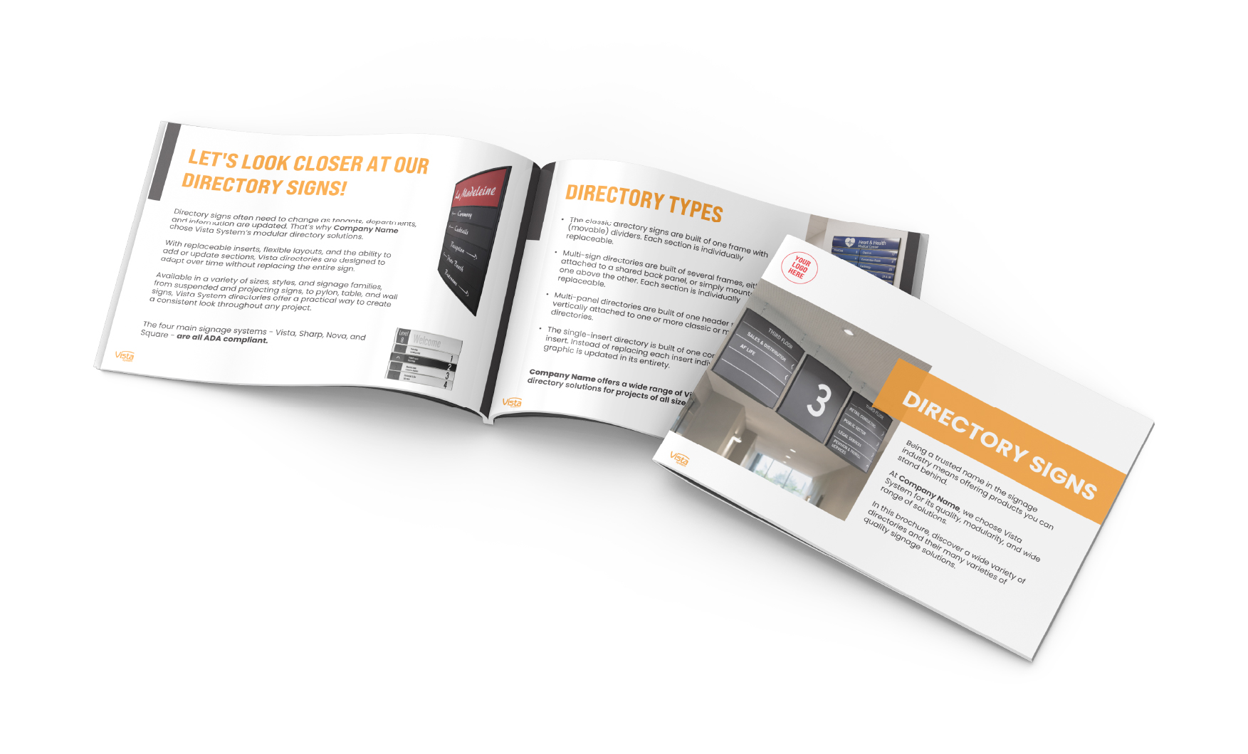 Personalized Directory Signs Brochure by Vista System