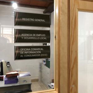 Beautiful Signage Design at government offices in Andorra, Teruel, Spain