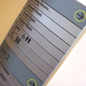 Vista System International Directory Signage Conveys Function With Style