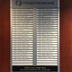 Vista Square Directories at Premier Physicians Office, Ohio