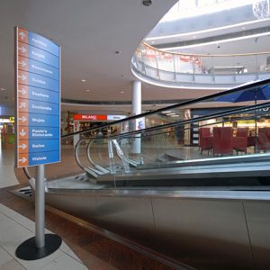 Complete Way Finding Solution at EMKA, a Big Shopping Center in Koszalin, West Poland